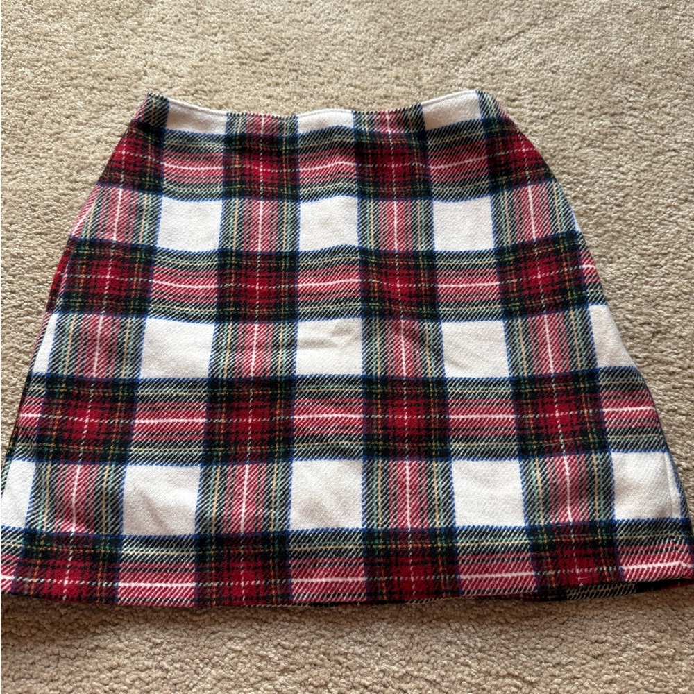 Abercrombie & Fitch Plaid Skirt - Red, Blue, Cream